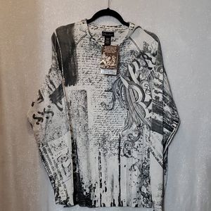 Structure cotton sweater L